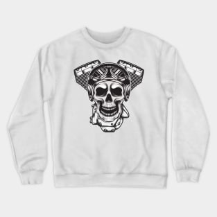 Skull Biker Crewneck Sweatshirt